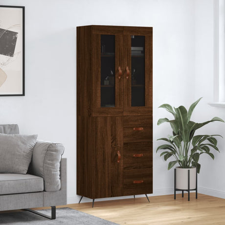 Highboard 69.5X34X180 Cm Engineered Wood