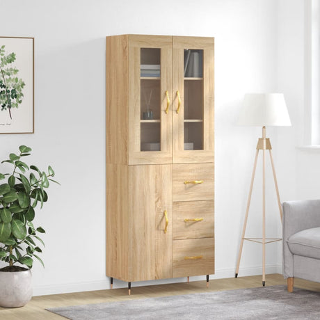 Highboard 69.5X34X180 Cm Engineered Wood