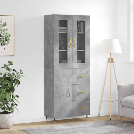 Highboard 69.5X34X180 Cm Engineered Wood