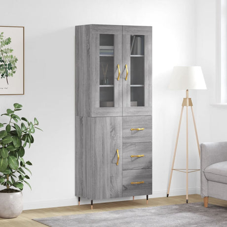 Highboard 69.5X34X180 Cm Engineered Wood