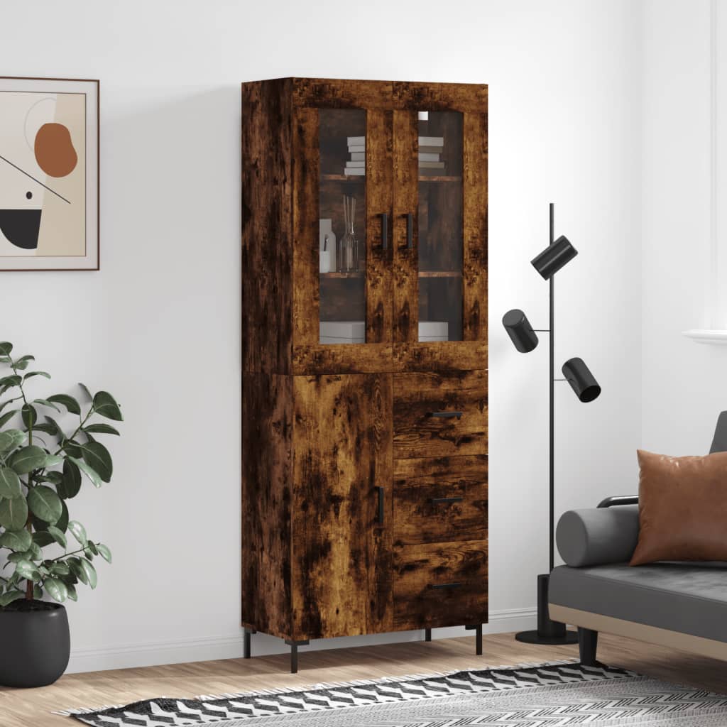 Highboard 69.5X34X180 Cm Engineered Wood