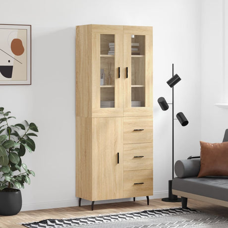 Highboard 69.5X34X180 Cm Engineered Wood