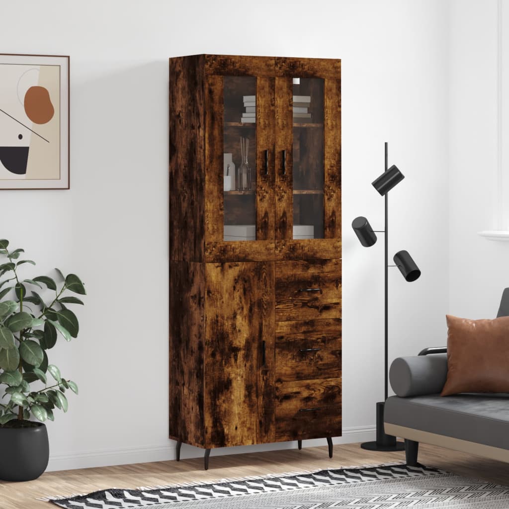 Highboard 69.5X34X180 Cm Engineered Wood