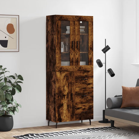 Highboard 69.5X34X180 Cm Engineered Wood