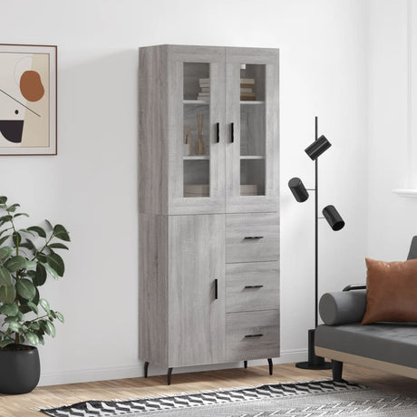 Highboard 69.5X34X180 Cm Engineered Wood