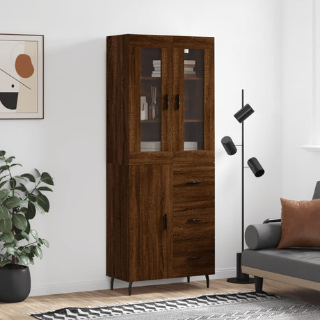 Highboard 69.5X34X180 Cm Engineered Wood