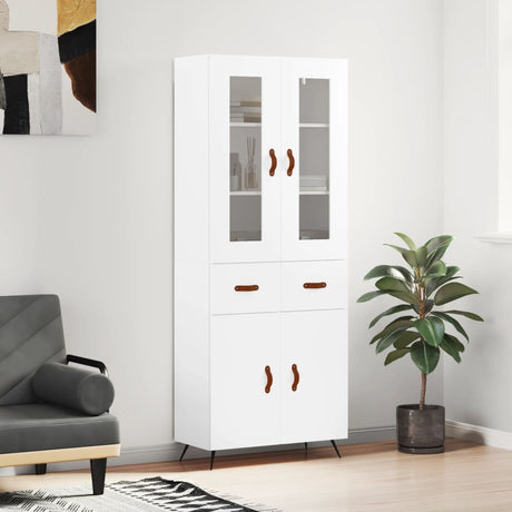 Highboard 69.5X34X180 Cm Engineered Wood