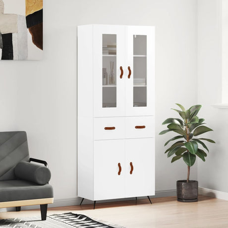 Highboard 69.5X34X180 Cm Engineered Wood