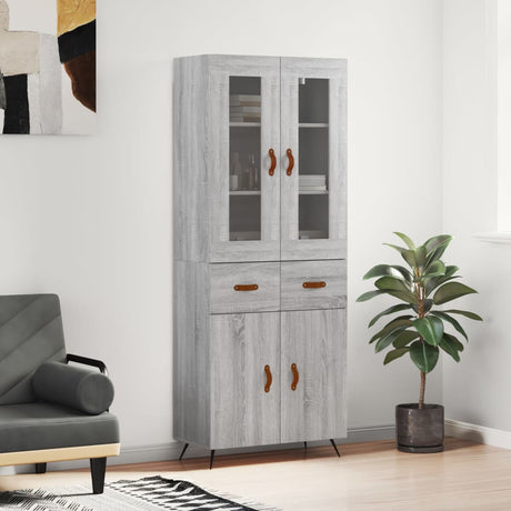 Highboard 69.5X34X180 Cm Engineered Wood