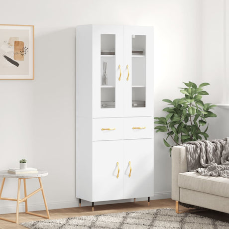 Highboard 69.5X34X180 Cm Engineered Wood