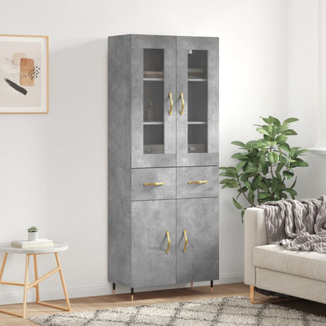 Highboard 69.5X34X180 Cm Engineered Wood