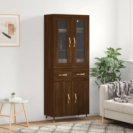 Highboard 69.5X34X180 Cm Engineered Wood
