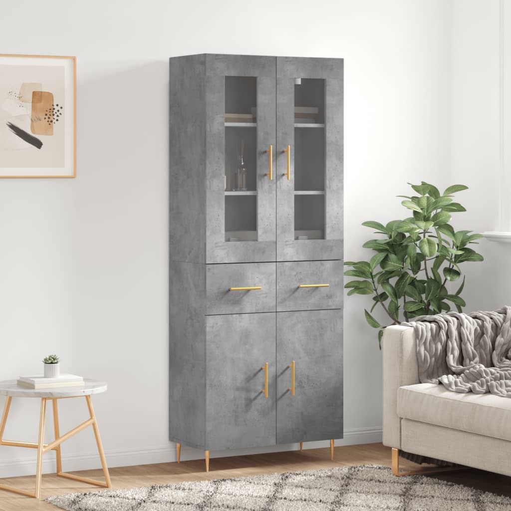 Highboard 69.5X34X180 Cm Engineered Wood