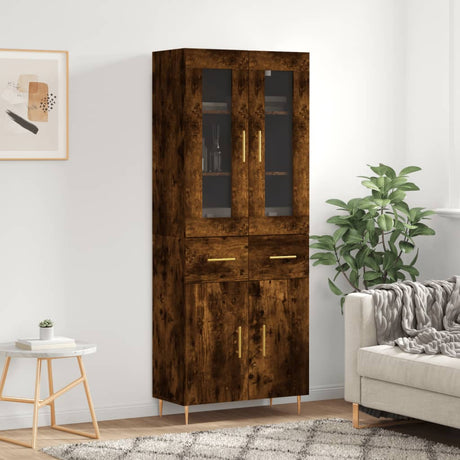 Highboard 69.5X34X180 Cm Engineered Wood