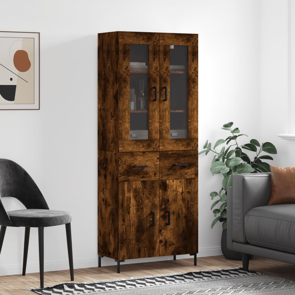 Highboard 69.5X34X180 Cm Engineered Wood