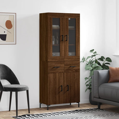 Highboard 69.5X34X180 Cm Engineered Wood