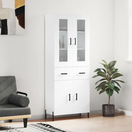 Highboard 69.5X34X180 Cm Engineered Wood