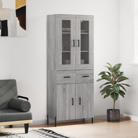 Highboard 69.5X34X180 Cm Engineered Wood
