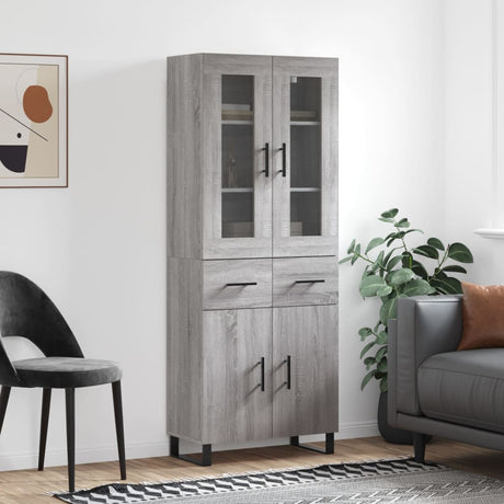 Highboard 69.5X34X180 Cm Engineered Wood