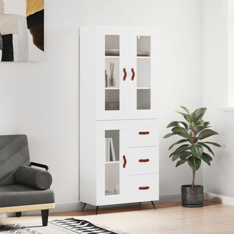 Highboard 69.5X34X180 Cm Engineered Wood