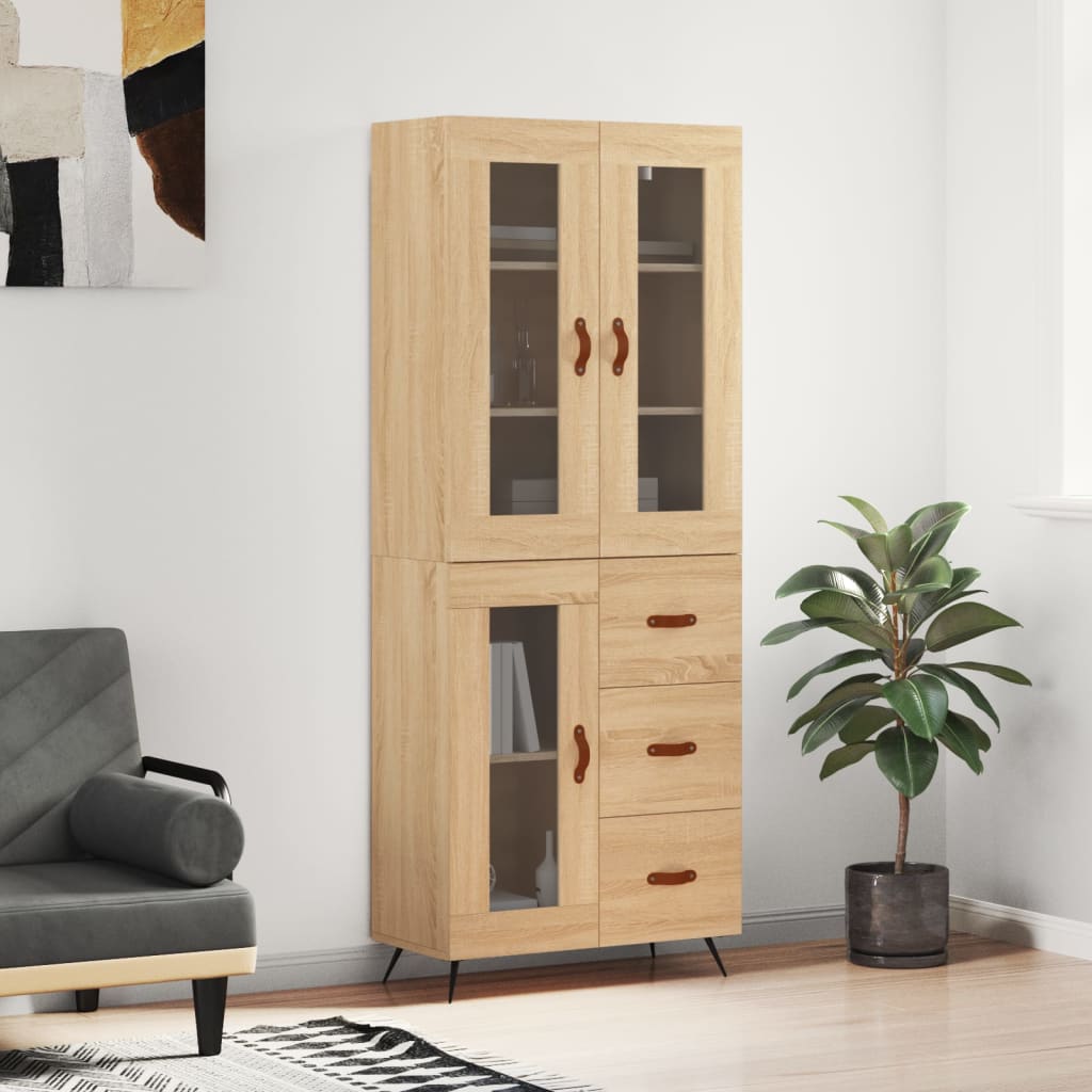 Highboard 69.5X34X180 Cm Engineered Wood