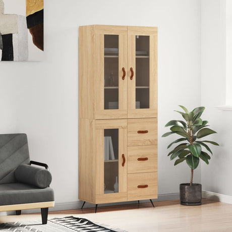 Highboard 69.5X34X180 Cm Engineered Wood