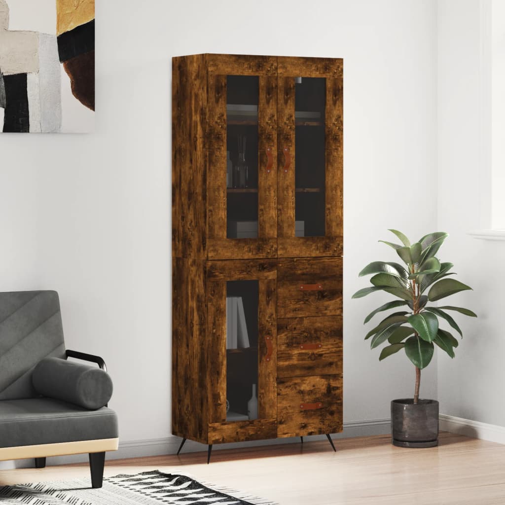 Highboard 69.5X34X180 Cm Engineered Wood