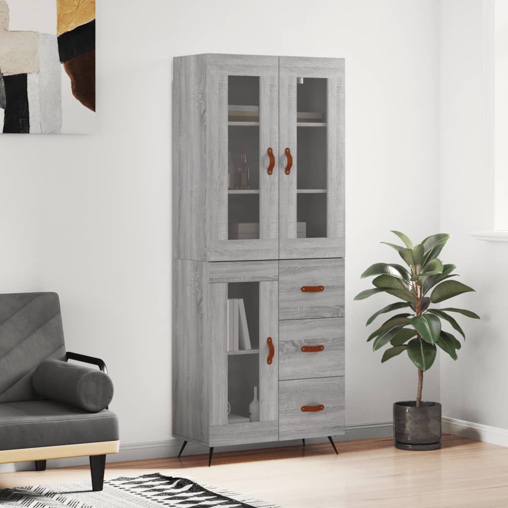 Highboard 69.5X34X180 Cm Engineered Wood
