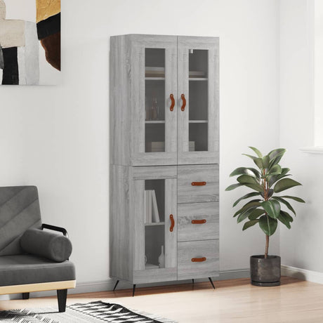 Highboard 69.5X34X180 Cm Engineered Wood