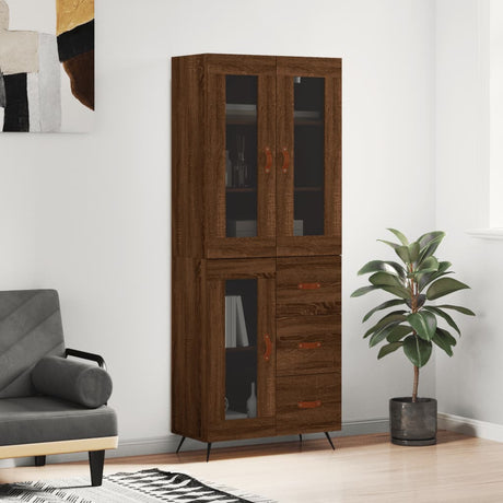 Highboard 69.5X34X180 Cm Engineered Wood