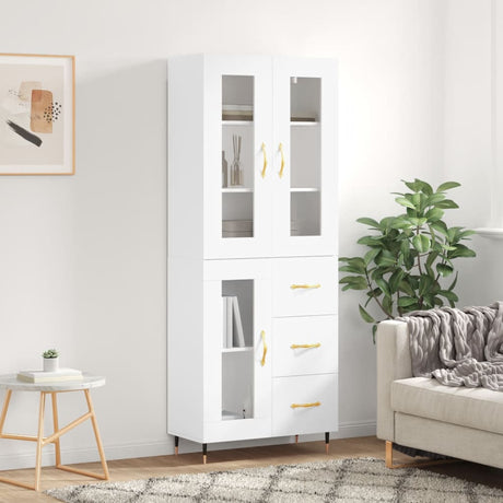 Highboard 69.5X34X180 Cm Engineered Wood