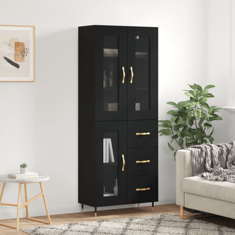 Highboard 69.5X34X180 Cm Engineered Wood