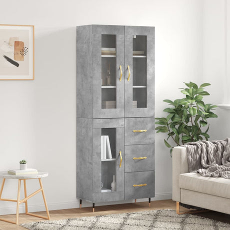 Highboard 69.5X34X180 Cm Engineered Wood