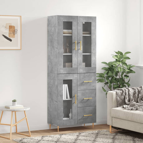 Highboard 69.5X34X180 Cm Engineered Wood