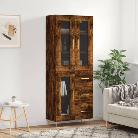 Highboard 69.5X34X180 Cm Engineered Wood