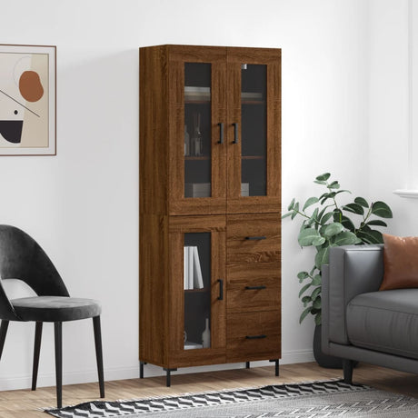 Highboard 69.5X34X180 Cm Engineered Wood