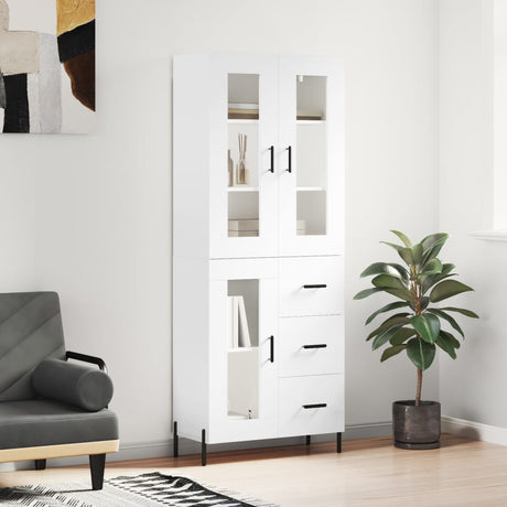 Highboard 69.5X34X180 Cm Engineered Wood