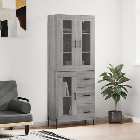 Highboard 69.5X34X180 Cm Engineered Wood
