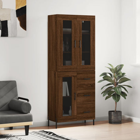 Highboard 69.5X34X180 Cm Engineered Wood
