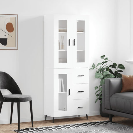Highboard 69.5X34X180 Cm Engineered Wood