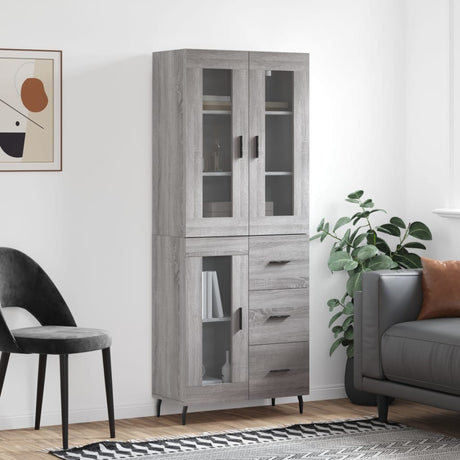 Highboard 69.5X34X180 Cm Engineered Wood