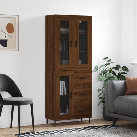 Highboard 69.5X34X180 Cm Engineered Wood