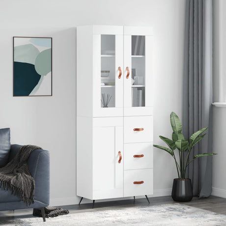 Highboard 69.5X34X180 Cm Engineered Wood