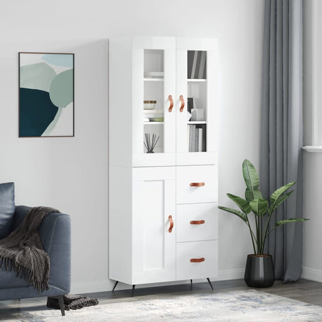 Highboard 69.5X34X180 Cm Engineered Wood