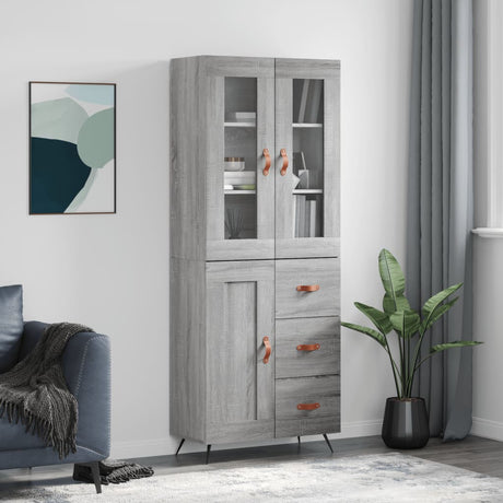 Highboard 69.5X34X180 Cm Engineered Wood