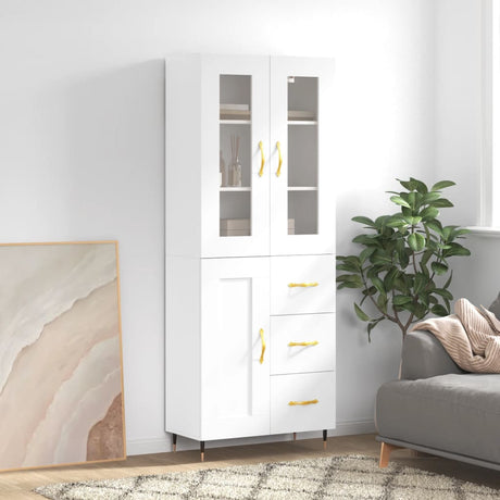 Highboard 69.5X34X180 Cm Engineered Wood