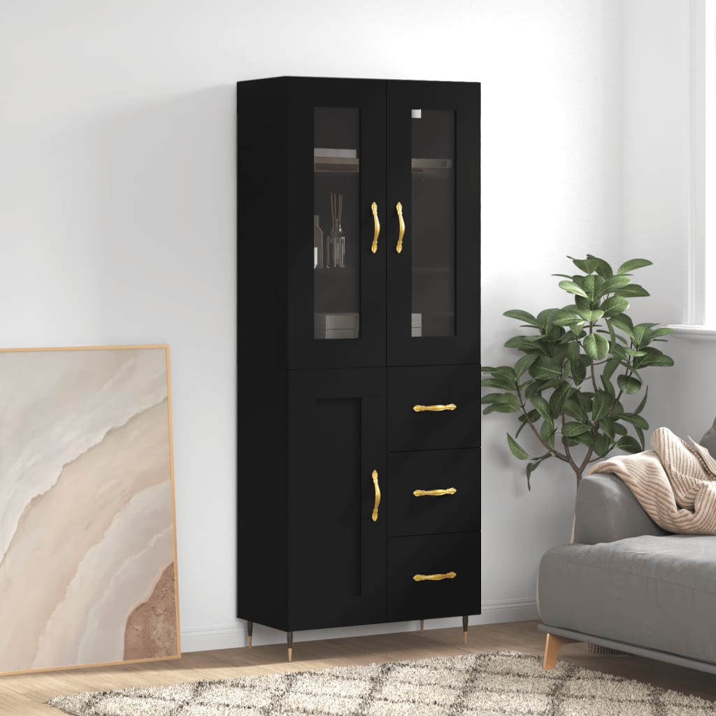 Highboard 69.5X34X180 Cm Engineered Wood