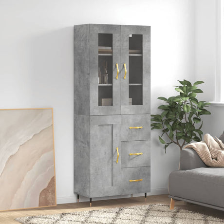 Highboard 69.5X34X180 Cm Engineered Wood