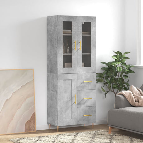 Highboard 69.5X34X180 Cm Engineered Wood