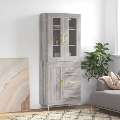 Highboard 69.5X34X180 Cm Engineered Wood